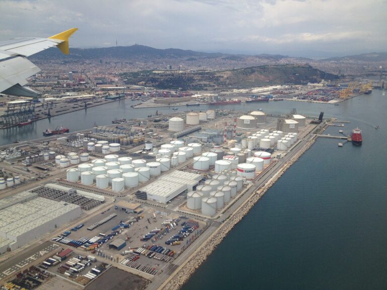 Vista aèria del Barcelona Europe South Terminal (BEST), un dels principals nodes del comerç global a la Mediterrània
