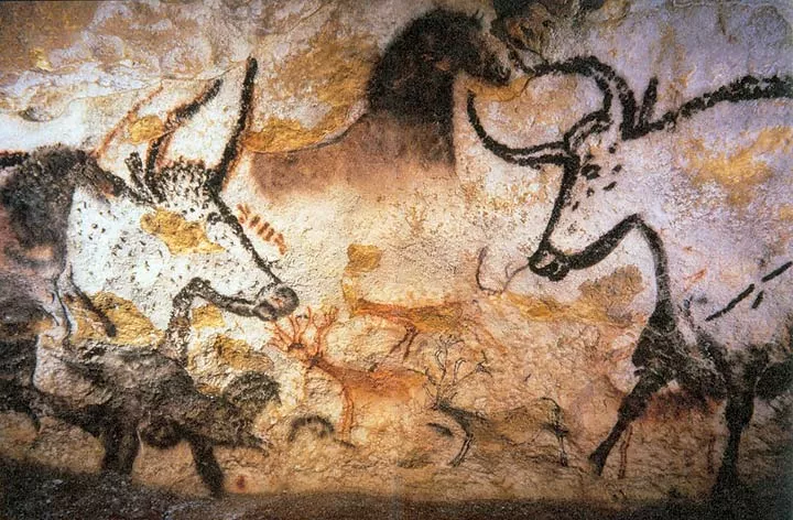 Pintura rupestre de la cova de Lascaux (França, c. 17.000 aC). Un dels grans tresors de l'art paleolític.