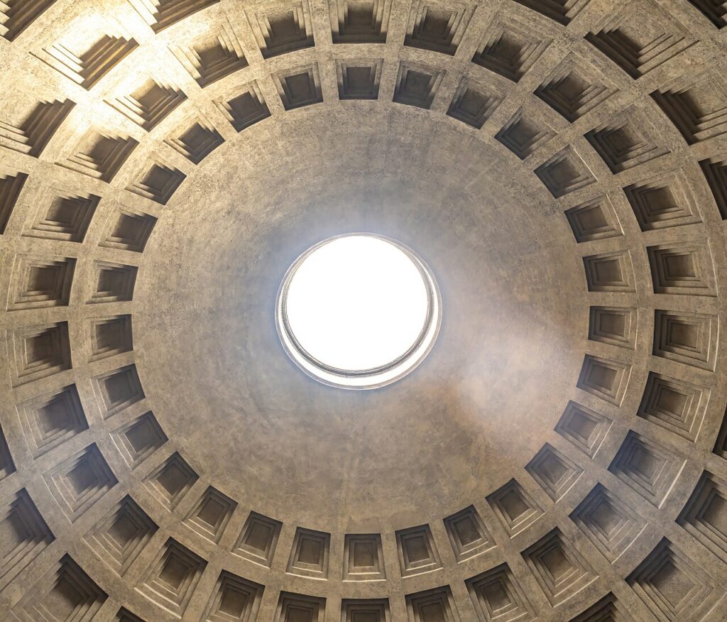 El Panteó de Roma (s. II dC). Temple a tots els déus, més tard reaprofitat com a església cristiana.
