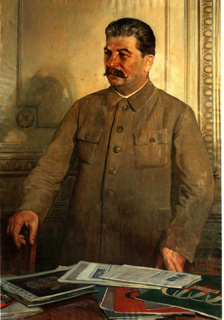 Stalin (c. 1937). El seu règim totalitari va portar la URSS de l'agricultura tradicional a la indústria pesant a costa de milions de víctimes.